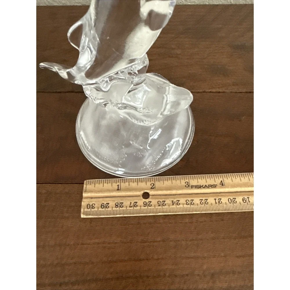 Cristal D'Arques-Durand Jumping Trout on Frosted Dome Base Figurine Fish